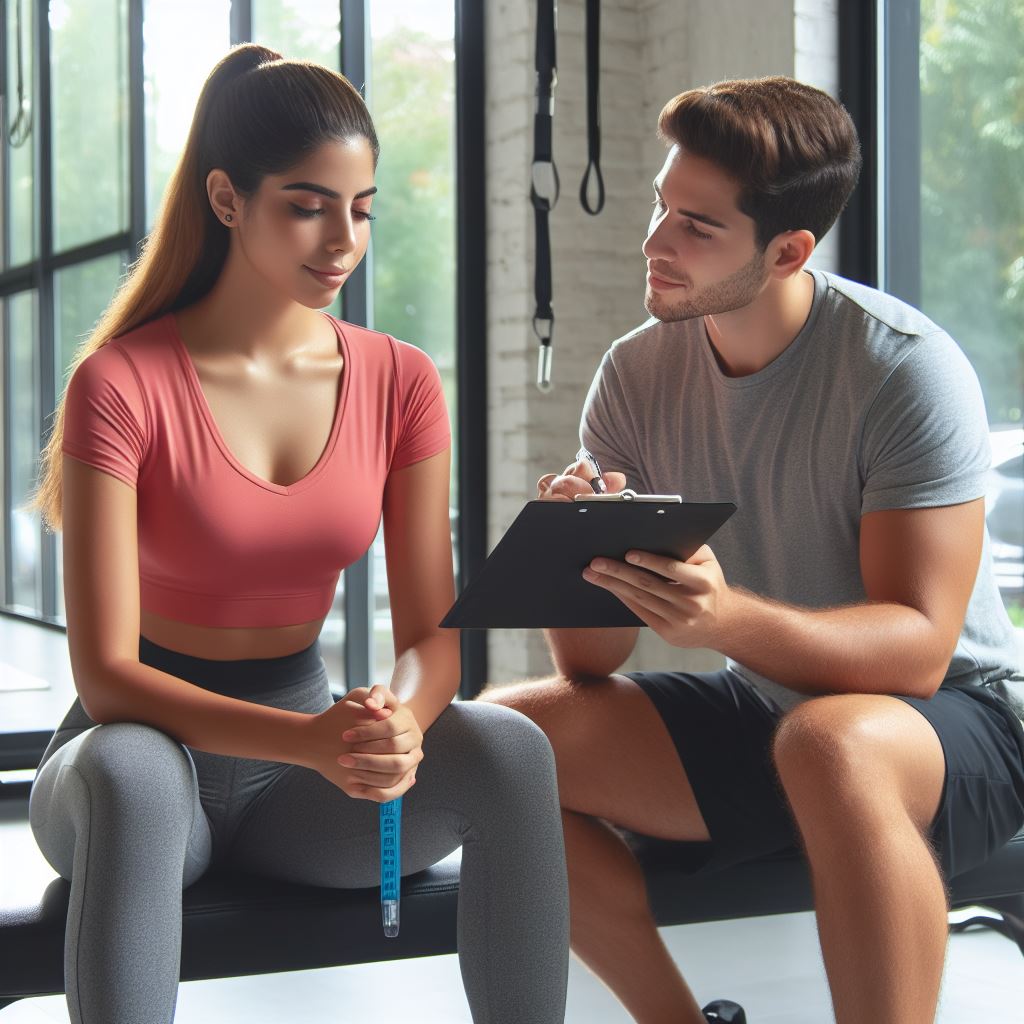 Treinando fazendo avaliação com seu aluno